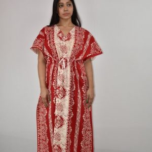 Indonesian Kaftan Nighty Red