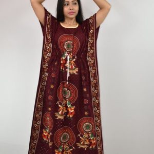 Gujri Kaftan nighty Maroon