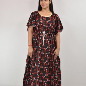 BDROX Black Red Kaftsan Nighty
