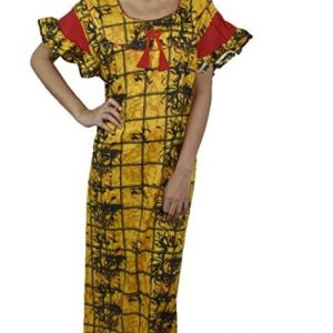 BDROX Cotton Maxi Nighty with Round Neck in dark yellow Colour_FLIPKART#BDROX50CNH_SBLY_amazon#BDROX50CNH_SBLY,meesho_tuRWs08e