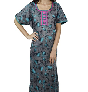 BDROX Cotton Graphite base Green Flower Printed Maxi Nighty_Meesho#eNNgcT44_Amazon#BDROX50CRESH_GBG