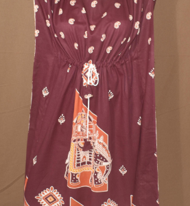 BDROX Indonesian Cotton Elephant Printed Maroon Kaftan Nighty_#meesho_1639207019Free Size_BFGNMF00000000618_Amazon#BFGNBLF0000000864