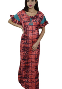BDROX Cotton Maxi Nighty with Round Neck in Peach  Colour_Meesho#wbOEq3Zv_Amazon#BDROX50CNH_SBPT