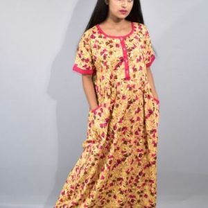 BDROX Pink Maxi Nighty