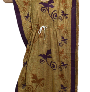 BDROX brown base purple straight stripe kaftan Nighty_Meesho#5594-PUR2