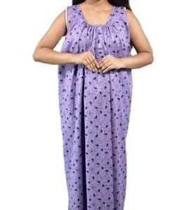 BDROX Cotton Purple Maxi Nighty