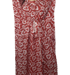 BDROX Cotton Red Kalka printed Kaftan Nighty