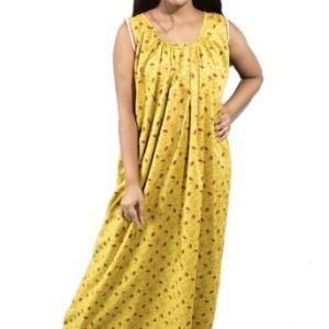 BDROX Cotton Yellow Maxi Nighty#MEESHO_ImghwKr4