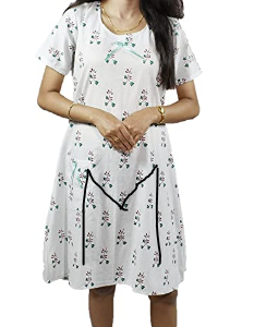BDROX Cotton Short Length White Booty Printed Green Color Medium Size Nighty_amazon#BDROX50BD_G_M_Meesho#Oj9kHBmC