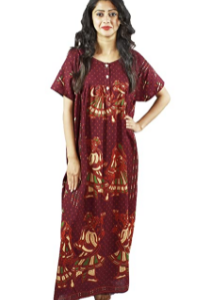 BDROX Gujri Maxi Front Button Maroon Ras_Amazon#BDROX53INGJM_RDM