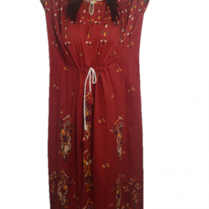 BDROX Gujri Cotton Red dance printed Kaftan Nighty