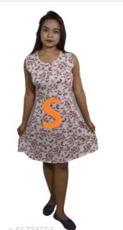 BDROX Hosiery Short Grey Nighty without sleeve with Round Neck(S Size)_meesho#RZBUvxMr