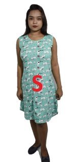 BDROX Hosiery Short Green Nighty without sleeve with Round Neck(S Size)_meesho#w70DAELV