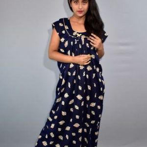 BDROX Blue Maxi Nighty_Meesho#BFCNMF00000000126
