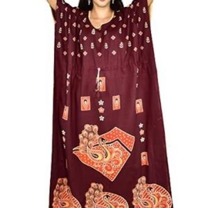 BDROX Indonesian marron Kaftan Nighty