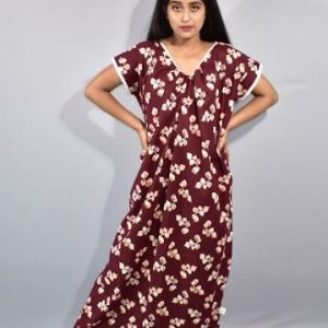 BDROX Maroon Maxi nighty