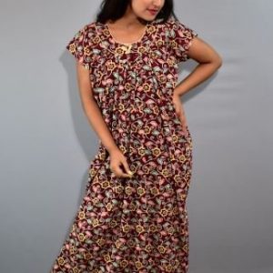 BDROX Maroon Maxi Nighty