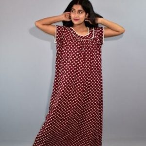 BDROX Maroon Maxi Nighty