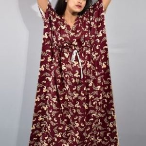 BDROX Maroon Kaftan Nighty