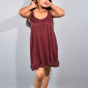 BDROX Maroon Short Nighty
