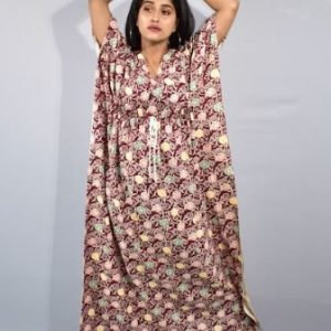 BDROX Maroon Kaftan Nighty