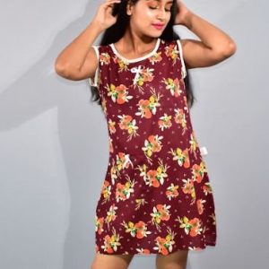 BDROX Maroon Maxi Nighty