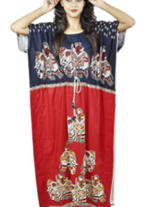 BDROX Indonesian Fabric Kaftan Nighty with half red and Half Blue Colour_Amazon#SKU_BDROX0004_NIGHTY_DARKRED _flipkart#BDROX55IKH_RB  _meesho#HPN1hUZO