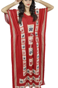 BDROX Indonesian Fabric Kaftan Nighty Elephant Printed Inside Box red Colour_Amazon#BDROX55IKBE_R_meesho#AcqJwcF4 _shopsy#BFINMF00000000567