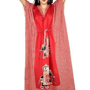 BDROX Indonesian Red Kaftan Nighty_amazon#BDROX55IKRK_M