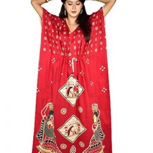 BDROX Indonesian Red Kaftan Nighty