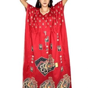 BDROX Indonesian Red Kaftan Nighty