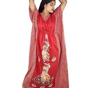 BDROX Indonesian Red Kaftan Nighty