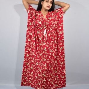 BDROX Red Kaftan Nighty