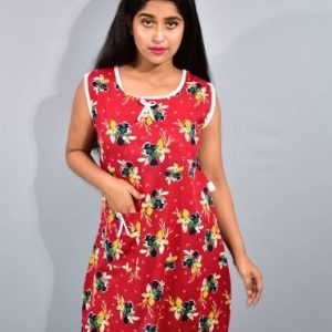 BDROX Red Maxi Nighty