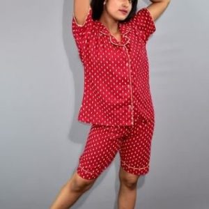 BDROX Red Short Pajama Set_Amazon#BFINRF00000000188
