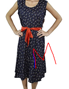BDROX Rayon Blue One Piece Dress M size_Meesho#1m_EypxH_Amazon#BDROX57RSN_BL_M