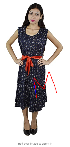 BDROX Rayon Blue One Piece Dress M size_Meesho#1m_EypxH_Amazon#BDROX57RSN_BL_M