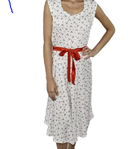 BDROX Rayon White One Piece Dress M size_Meesho#wJkDB0aC_Amazon#BDROX57RSN_W_M