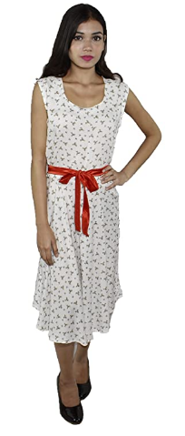 BDROX Rayon White One Piece Dress S size_Meesho#wJkDB0aC_Amazon#BDROX57RSN_W_S