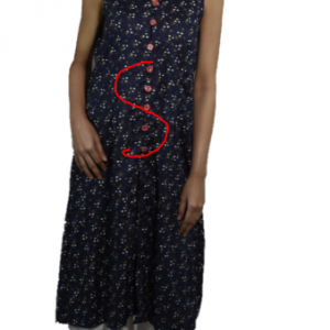 BDROX Rayon Blue Kurti S size