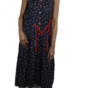 BDROX Rayon Blue Kurti M size