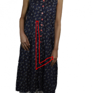 BDROX Rayon Blue Kurti L size