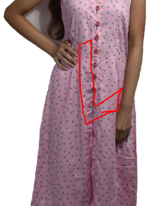 BDROX Rayon Pink Kurti L size