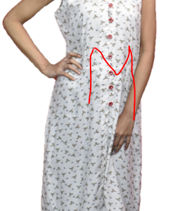BDROX Rayon white Kurti M size