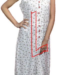 BDROX Rayon white Kurti L size