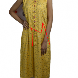BDROX Rayon Yellow Kurti M size