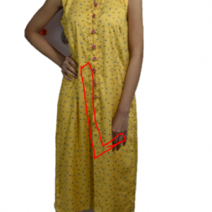 BDROX Rayon Yellow Kurti L size