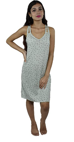 BDROX Short Rayon Designer nighty Green L size_meesho#YpswCU8x_Amazon#BDROX57RSN_PS_L