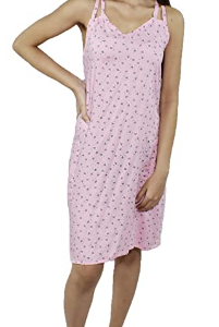 BDROX Short Rayon Designer nighty Pink L_Meesho#-S_IhFVJ_Amazon#BDROX57RSN_PK_L