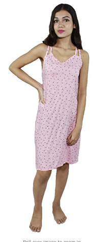 BDROX Short Rayon Designer nighty pink S_Meesho#-S_IhFVJ _Amazon#BDROX57RSN_PK_S